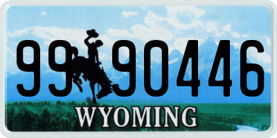 WY license plate 9990446