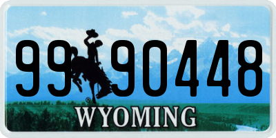 WY license plate 9990448