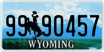 WY license plate 9990457