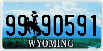 WY license plate 9990591