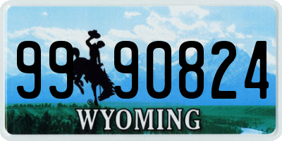 WY license plate 9990824