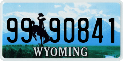 WY license plate 9990841