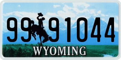 WY license plate 9991044