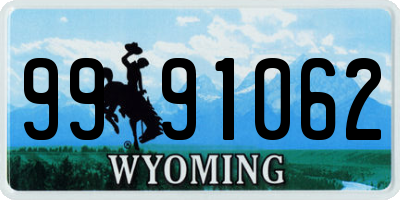 WY license plate 9991062