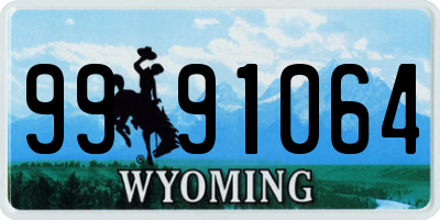 WY license plate 9991064