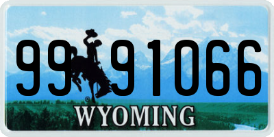 WY license plate 9991066