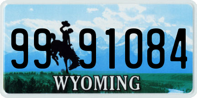 WY license plate 9991084