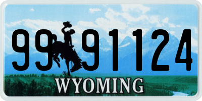 WY license plate 9991124