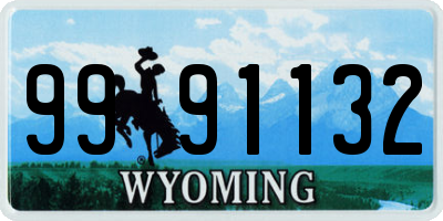 WY license plate 9991132