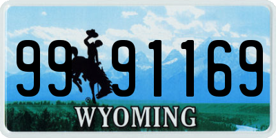 WY license plate 9991169