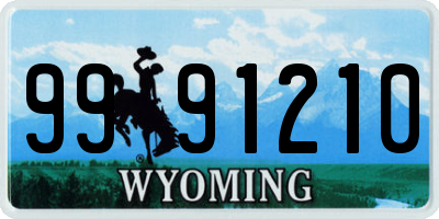 WY license plate 9991210