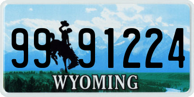 WY license plate 9991224