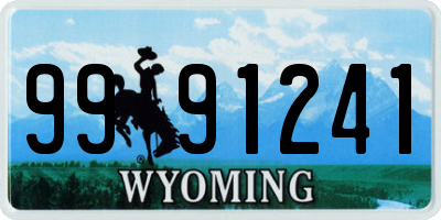 WY license plate 9991241