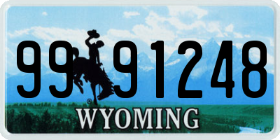 WY license plate 9991248