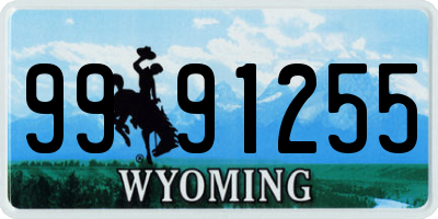 WY license plate 9991255