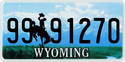 WY license plate 9991270