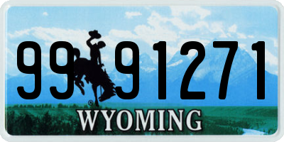 WY license plate 9991271
