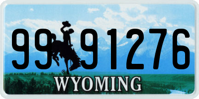 WY license plate 9991276