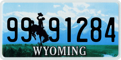 WY license plate 9991284