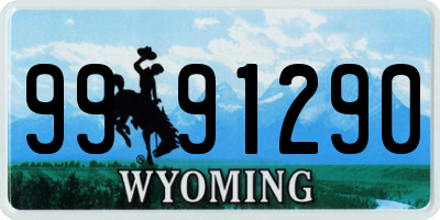 WY license plate 9991290