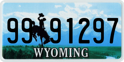 WY license plate 9991297