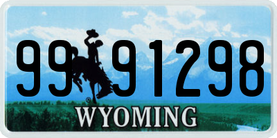 WY license plate 9991298