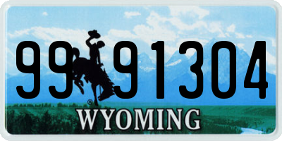 WY license plate 9991304