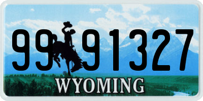 WY license plate 9991327