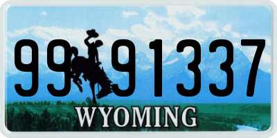 WY license plate 9991337