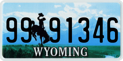 WY license plate 9991346