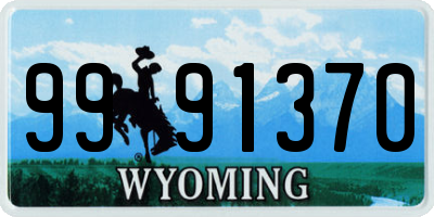 WY license plate 9991370