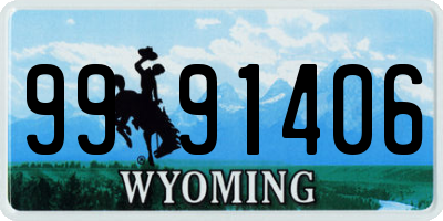 WY license plate 9991406