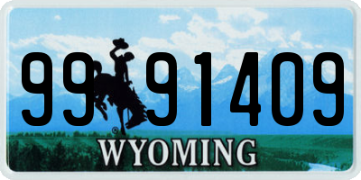 WY license plate 9991409