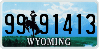 WY license plate 9991413