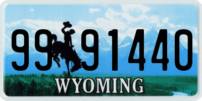 WY license plate 9991440