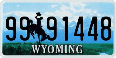 WY license plate 9991448