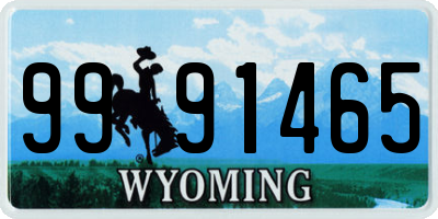 WY license plate 9991465