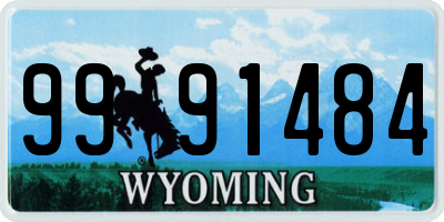 WY license plate 9991484