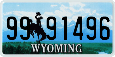 WY license plate 9991496