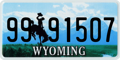 WY license plate 9991507