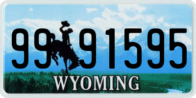 WY license plate 9991595