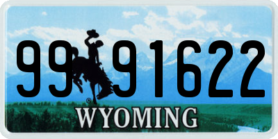 WY license plate 9991622