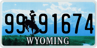 WY license plate 9991674