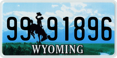 WY license plate 9991896