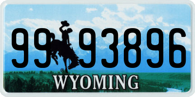 WY license plate 9993896