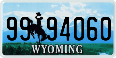 WY license plate 9994060