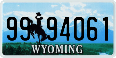 WY license plate 9994061