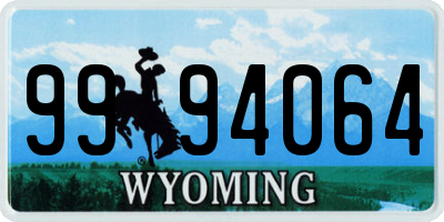 WY license plate 9994064