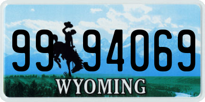 WY license plate 9994069