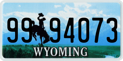 WY license plate 9994073